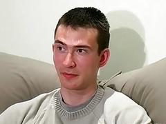 Solo jerking off with young British stud