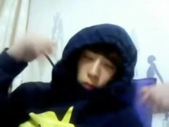 Korean twink jerking off