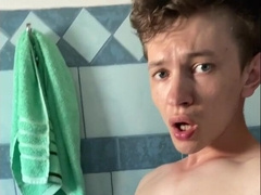 Humungous Chisel Teenager Attempt Blows A Load Swift in Shower, PARENTS AT HOME !