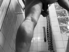 Fine sight of my bum & gams as I penetrate myself with a faux-cock