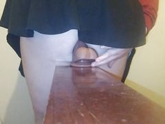 Sissy slut rides big dildo