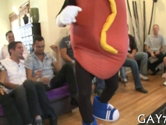 Guy Gargling Stripper At Soiree