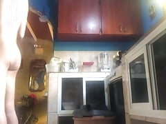 I discover my cousin's husband moving around naked in the kitchen - youngpower