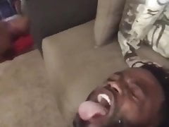 Black friends facial cum