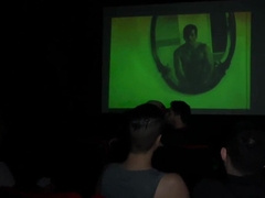 Fattest fuckfest ever inwards the vid theater, and there was a pile of jism in the culo.