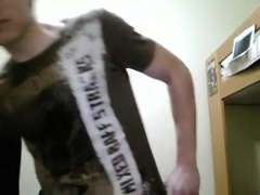 Teen With Super Abs Flexes His Muscles