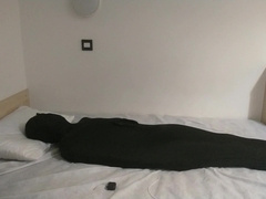 Zentai self restrain bondage mummification