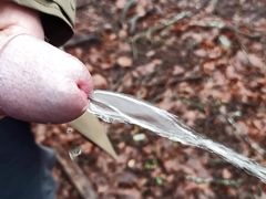 Pee Outdoor with New Year Underwear