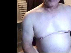grandfather stroke on web cam
