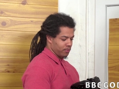 Thick ebony penis domination for a shy white man loving it