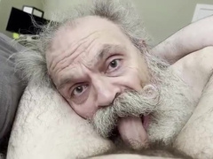 Elder Guy Humungous Moustache Dickblower
