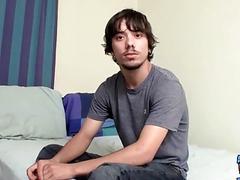 Scruffy little shit making a gay porn vid