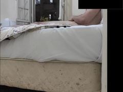 Attempting to be caught nude wanking by surroundings at open window part4