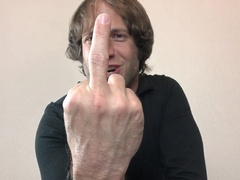 Middle Finger Mesmerize Faggot Abasement