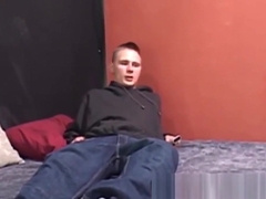 Young men swallow cock before their asses do the same