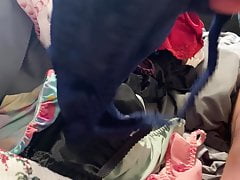 Wearing and cumming in Britt's panties