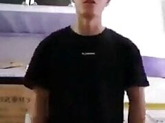 chinese twink strips & wanks on cam (51'')