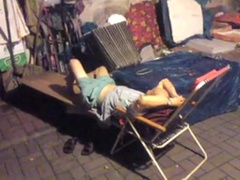 Str8 spy and touching a homeless 7