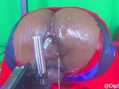 Bubble Butt Gets Stuffed with Rubber Dicks