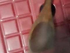 Cum with a spoon