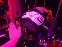 Rubber Gimp Strapped to the table and edged 100 times