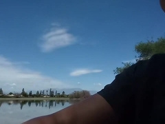 Muscle By A Lake Near People