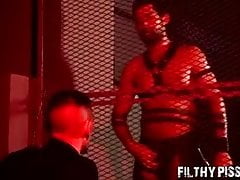 Hunks with pissing fetish end up having wild ass banging