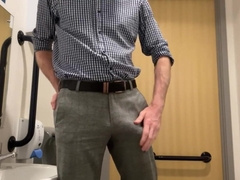 Do you like to fap in a public wc? Why not do like I have, milking my large white shaft?