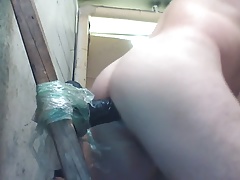 JoeyD edging as he pounds mounted dildo