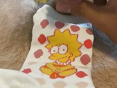 White Lisa Simpson socks (S184)
