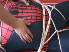 Cock bondage, train jerk, bondage milking