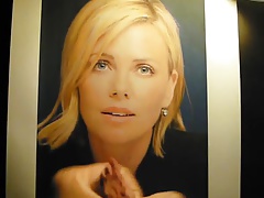Charlize Theron cumtribute - january 2014