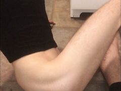 Femboy Jordan Scott rides his dildo while his family is sleeps