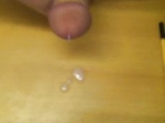 I cum on table SLOWMOTION