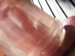 Quick solo orgasm outdoors