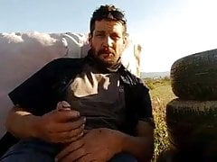 Very Handsome buddy wank outdoor