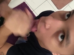 Gargling until he comes