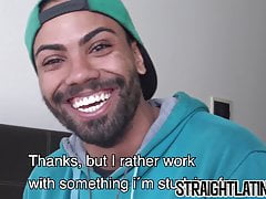 Straight Latino barebacked POV and takes cum in mouth