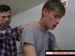 SayUncleNetwork.com - Young stepbrothers bareback fucking and creampie fun together