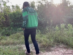 Rock-hard beefstick not permitted me to urinate outdoor.