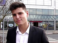 Preppy brunette bottom getting fucked anally