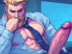 Dirty gay, solo male moaning, jerking and moaning