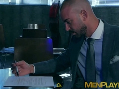 Office workers Bruno Max and Robbie Rojo anal fucking rough