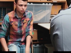 YoungPerps-Twink shoplifter boy barebacked by security guard