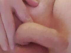 I Lie on the Bed and Jerk off My Cock and Play with the Dildo in My Asshole and Ride the Dildo