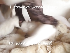 Sad but sexy TV in furs  part 2