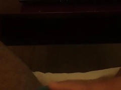 Fingering my cock wearing panties and watching a femboy