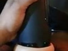 Fucking fleshlight followed with a big load.