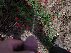 Outdoor Masturbation and Cumshot on the Bike Trip