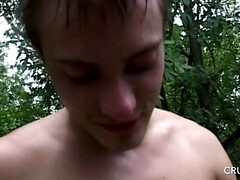 twinks 20 YO fucking rax outdoor exhib forest